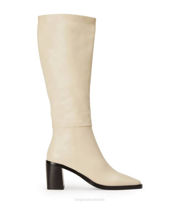 kniehohe Stiefel| de Tony Bianco Frauen Darby-Kalbsstiefel Ecru Venedig 4624463